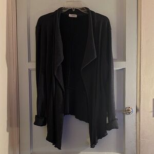 Stem Women's Charcoal Open Front Cardigan